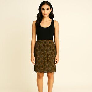 Le Chateau black lace overlay skirt L